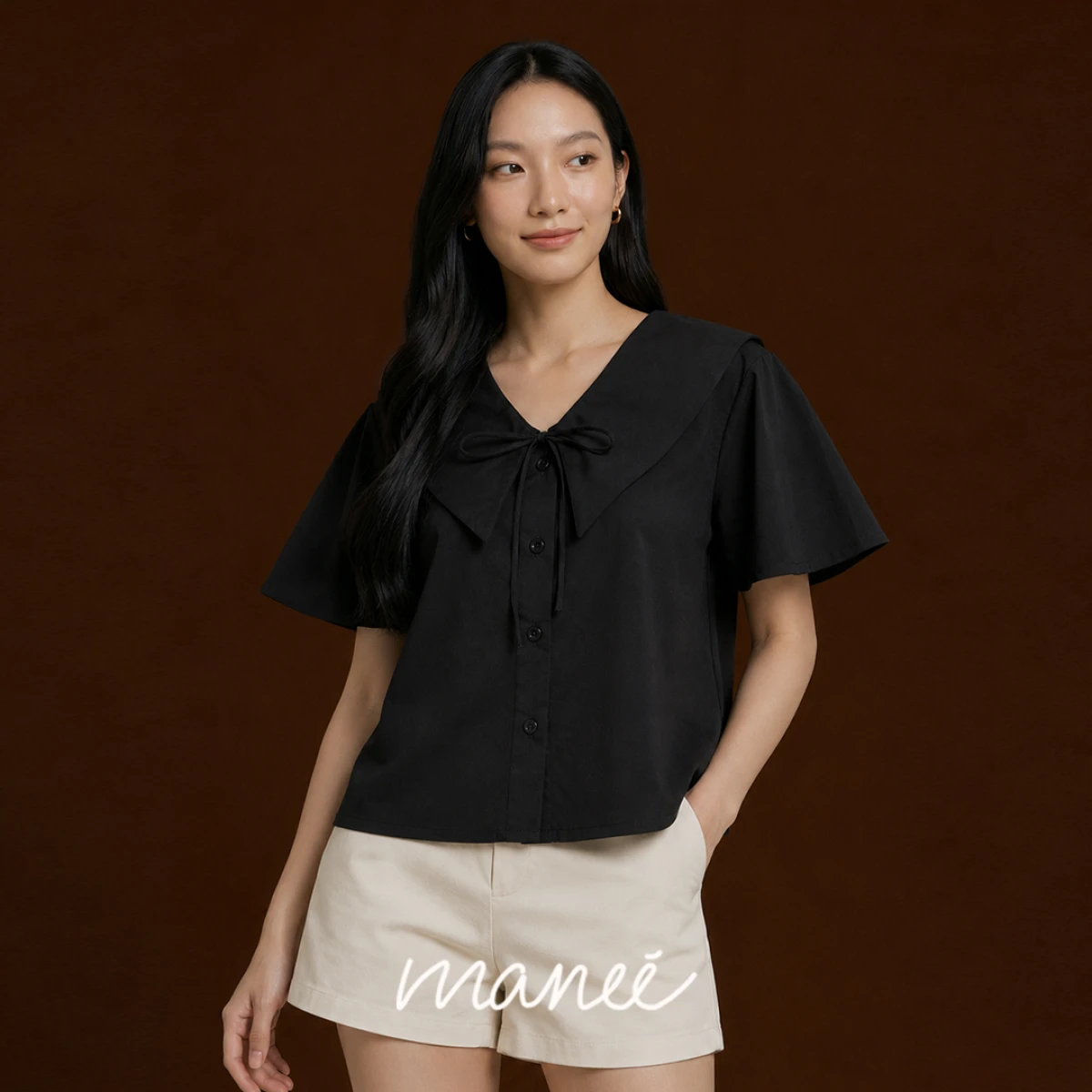 Manee - Marion Blouse in Black